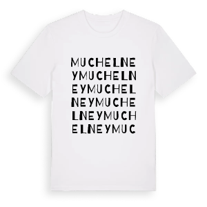 Muchelney ordlek t-shirt – ekologisk bomull t-shirt från Pinshirt