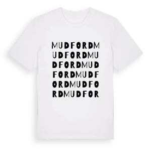 Mudford ordlek t-shirt – ekologisk bomull t-shirt från Pinshirt