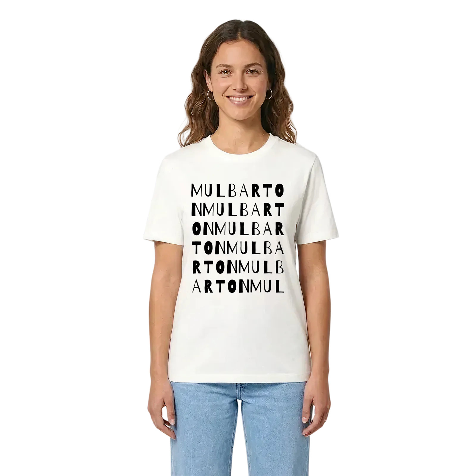 Mulbarton ordlek t-shirt – White, i miljö
