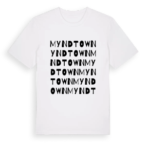 Myndtown ordlek t-shirt – ekologisk bomull t-shirt från Pinshirt