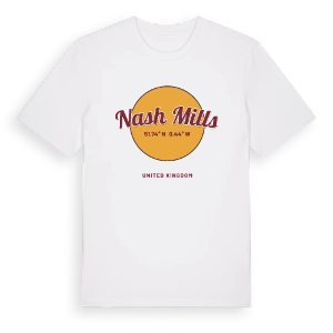 Nash Mills cirkel t-shirt – ekologisk bomull t-shirt från Pinshirt