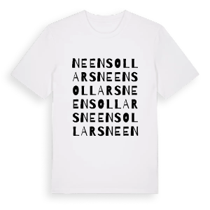 Neen Sollars ordlek t-shirt – ekologisk bomull t-shirt från Pinshirt