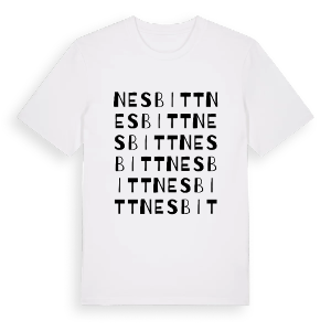 Nesbitt ordlek t-shirt – ekologisk bomull t-shirt från Pinshirt