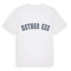 Nether Exe college t-shirt – ekologisk bomull t-shirt från Pinshirt