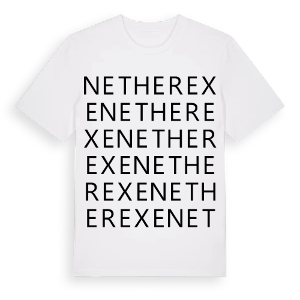 Nether Exe ordlek t-shirt – ekologisk bomull t-shirt från Pinshirt