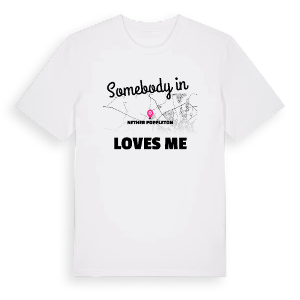 Någon i Nether Poppleton älskar mig t-shirt – ekologisk bomull t-shirt från Pinshirt