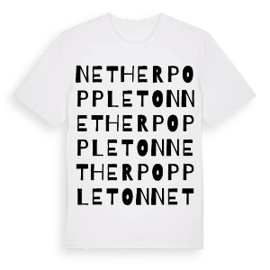 Nether Poppleton ordlek t-shirt – ekologisk bomull t-shirt från Pinshirt
