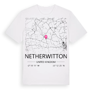 Netherwitton karta t-shirt – ekologisk bomull t-shirt från Pinshirt