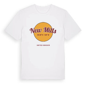 New Mills cirkel t-shirt – ekologisk bomull t-shirt från Pinshirt