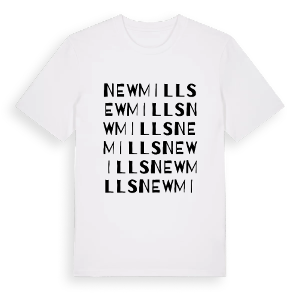 New Mills ordlek t-shirt – ekologisk bomull t-shirt från Pinshirt