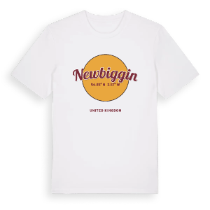 Newbiggin cirkel t-shirt – ekologisk bomull t-shirt från Pinshirt