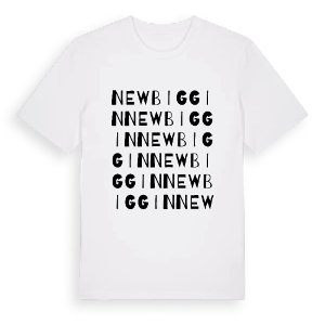 Newbiggin ordlek t-shirt – ekologisk bomull t-shirt från Pinshirt