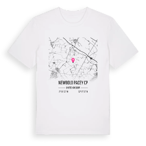 Newbold Pacey CP karta t-shirt – ekologisk bomull t-shirt från Pinshirt