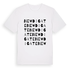 Newdigate ordlek t-shirt – ekologisk bomull t-shirt från Pinshirt