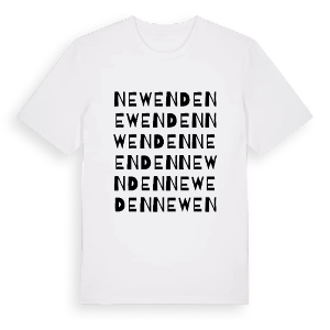 Newenden ordlek t-shirt – ekologisk bomull t-shirt från Pinshirt