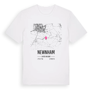 Newnham karta t-shirt – ekologisk bomull t-shirt från Pinshirt