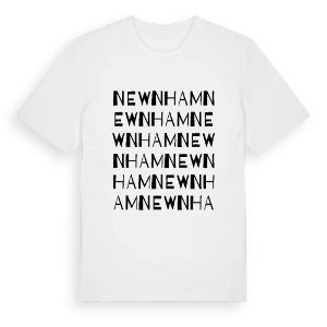 Newnham ordlek t-shirt – ekologisk bomull t-shirt från Pinshirt