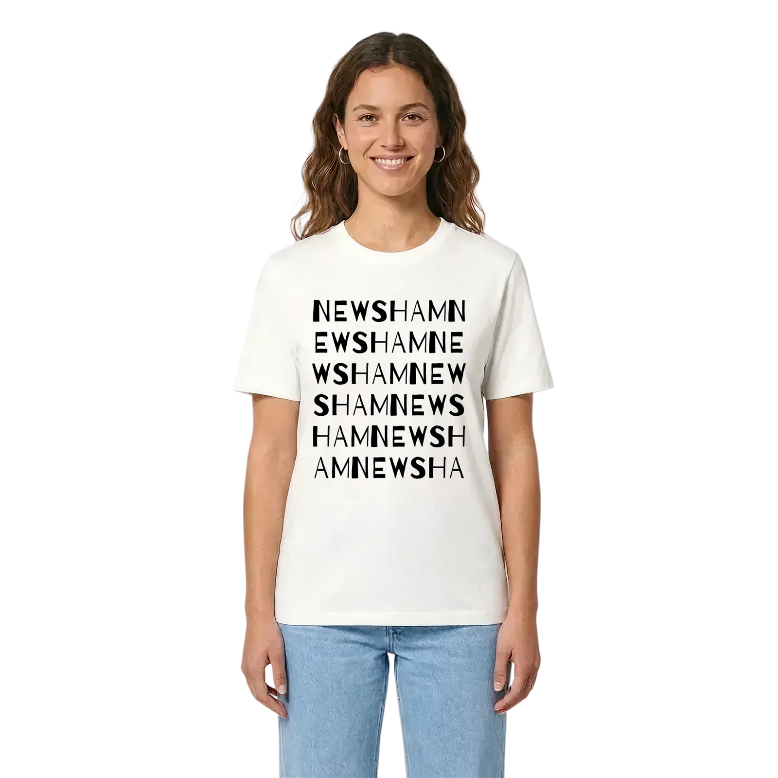 Newsham ordlek t-shirt – White, i miljö