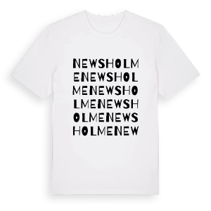 Newsholme ordlek t-shirt – ekologisk bomull t-shirt från Pinshirt