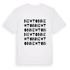 Newton ordlek t-shirt – ekologisk bomull t-shirt från Pinshirt