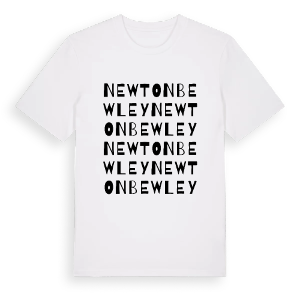 Newton Bewley ordlek t-shirt – ekologisk bomull t-shirt från Pinshirt