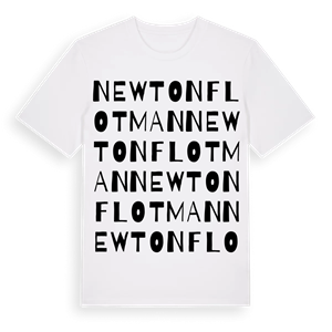 Newton Flotman ordlek t-shirt – ekologisk bomull t-shirt från Pinshirt