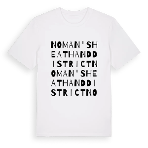 No Man's Heath and District ordlek t-shirt – ekologisk bomull t-shirt från Pinshirt