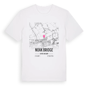 Noak Bridge karta t-shirt – ekologisk bomull t-shirt från Pinshirt