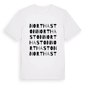 North Aston ordlek t-shirt – ekologisk bomull t-shirt från Pinshirt