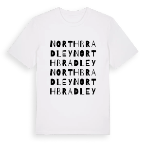 North Bradley ordlek t-shirt – ekologisk bomull t-shirt från Pinshirt