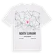 North Elmham karta t-shirt