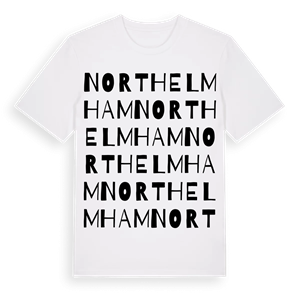 North Elmham ordlek t-shirt – ekologisk bomull t-shirt från Pinshirt