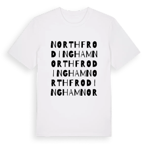 North Frodingham ordlek t-shirt – ekologisk bomull t-shirt från Pinshirt