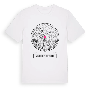 North Hertfordshire t-shirt – ekologisk bomull t-shirt från Pinshirt