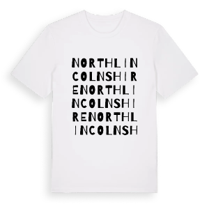 North Lincolnshire ordlek t-shirt – ekologisk bomull t-shirt från Pinshirt