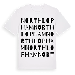 North Lopham ordlek t-shirt – ekologisk bomull t-shirt från Pinshirt