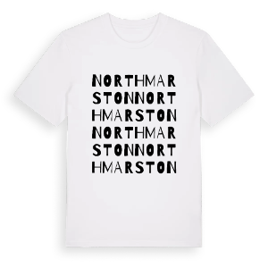 North Marston ordlek t-shirt – ekologisk bomull t-shirt från Pinshirt