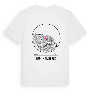 North Norfolk t-shirt – ekologisk bomull t-shirt från Pinshirt