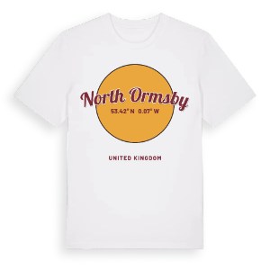 North Ormsby cirkel t-shirt – ekologisk bomull t-shirt från Pinshirt