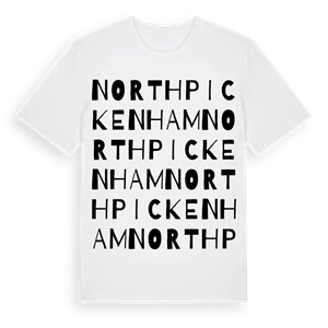 North Pickenham ordlek t-shirt – ekologisk bomull t-shirt från Pinshirt