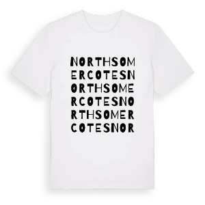 North Somercotes ordlek t-shirt – ekologisk bomull t-shirt från Pinshirt