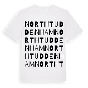 North Tuddenham ordlek t-shirt – ekologisk bomull t-shirt från Pinshirt