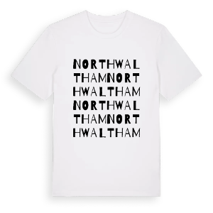 North Waltham ordlek t-shirt – ekologisk bomull t-shirt från Pinshirt