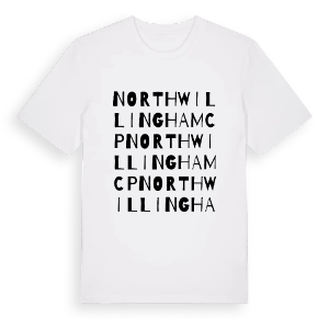 North Willingham CP ordlek t-shirt – ekologisk bomull t-shirt från Pinshirt
