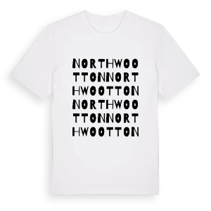 North Wootton ordlek t-shirt – ekologisk bomull t-shirt från Pinshirt