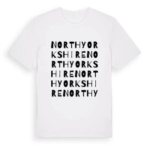 North Yorkshire ordlek t-shirt – ekologisk bomull t-shirt från Pinshirt