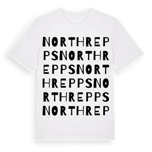 Northrepps ordlek t-shirt – ekologisk bomull t-shirt från Pinshirt