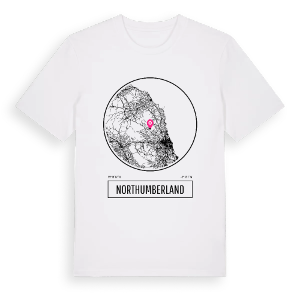 Northumberland t-shirt – ekologisk bomull t-shirt från Pinshirt