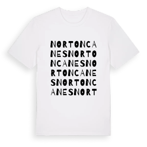 Norton Canes ordlek t-shirt – ekologisk bomull t-shirt från Pinshirt