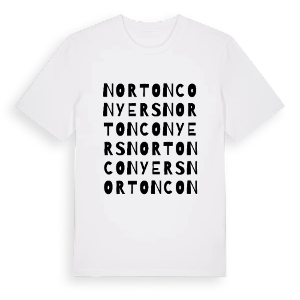 Norton Conyers ordlek t-shirt – ekologisk bomull t-shirt från Pinshirt